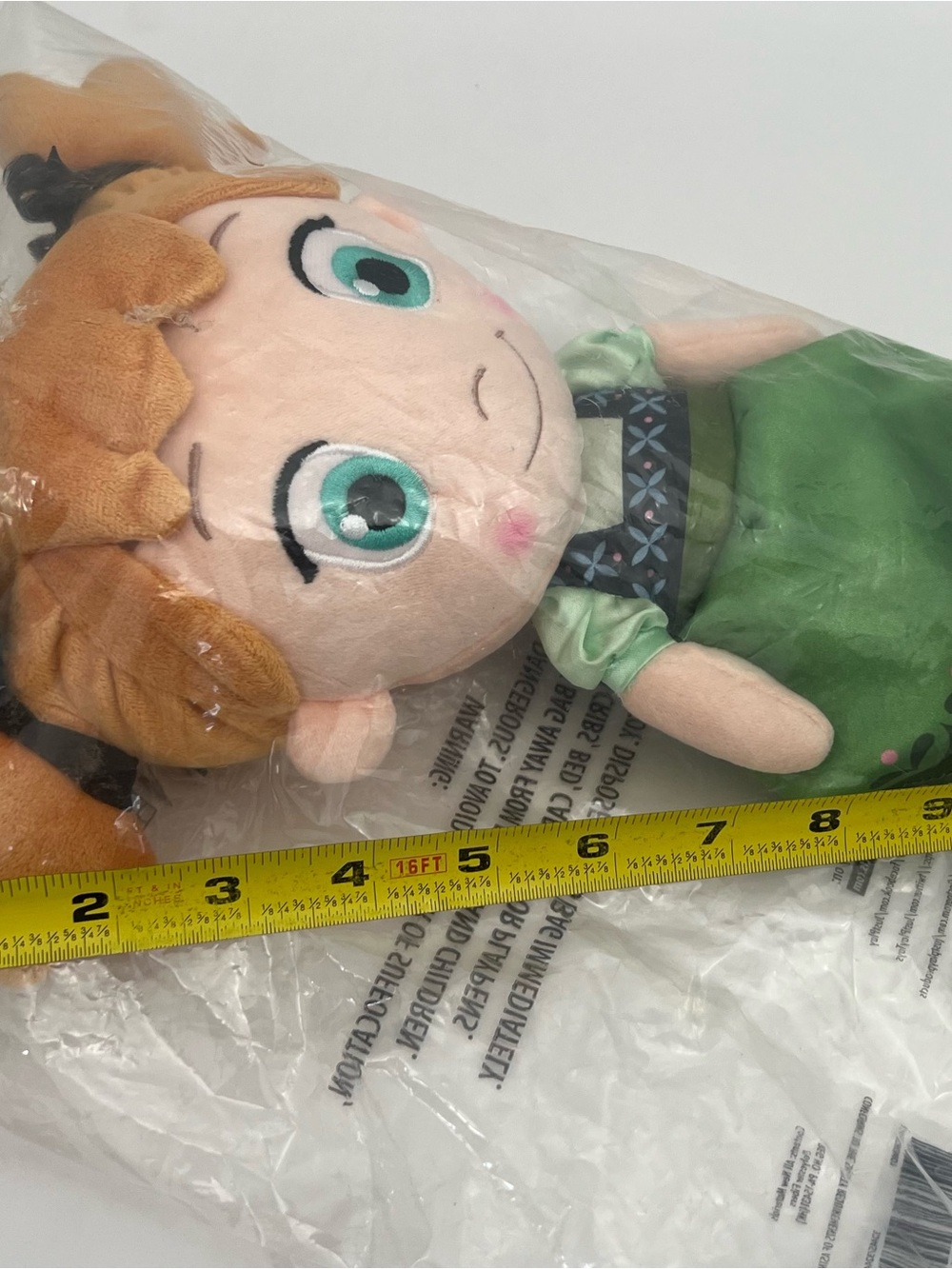 Disney Frozen Young Anna 12" Plush Princess NIP Stuffed Doll with Cape Sewn Eyes - Picture 7 of 9